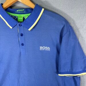 BOSS Hugo Boss Moisture Manager Blue Green Label Polo Shirt XXXL